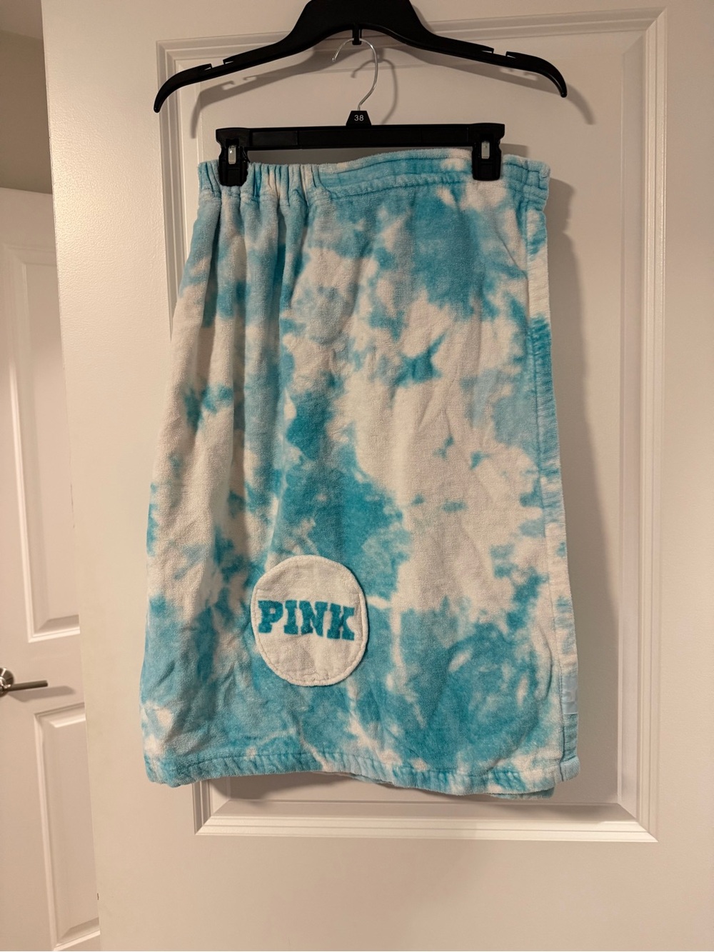 PINK Victoria's Secret Tie-Dye Blue & White Towel Wrap